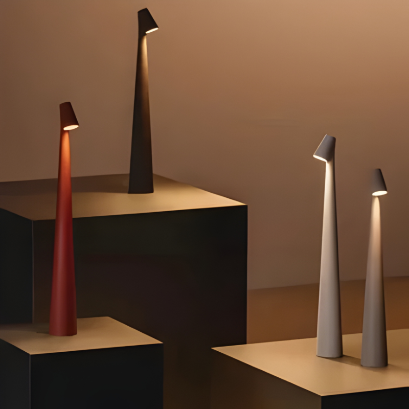 Rechargeable Table Lamp with Touch Dimming and Color Temperature Control, IP54