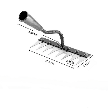 Versatile Handle Rake for Lawn with Detachable Teeth