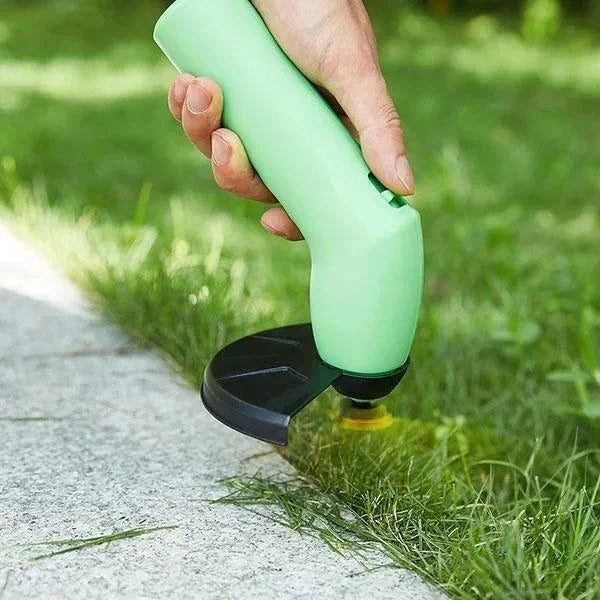 Cordless Grass Cutter with Adjustable Pole and Debris Shield, Lightweight Handheld