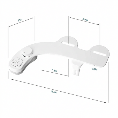 Bidet Attachment with Dual Nozzle Spray and Adjustable Water Pressure