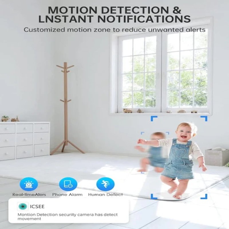 Light Bulb Security Camera with 360° Panoramic View and 1080P HD, Two-Way Audio