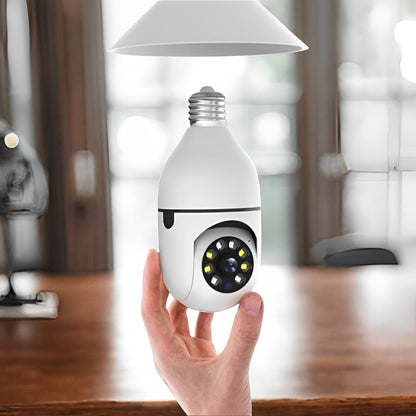 Light Bulb Security Camera with 360° Panoramic View and 1080P HD, Two-Way Audio
