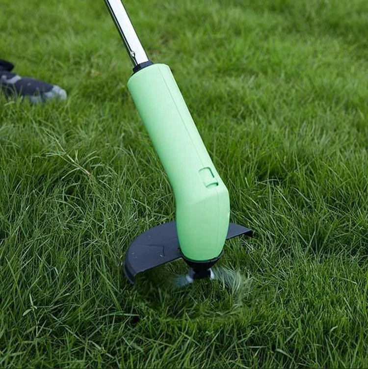 Cordless Grass Cutter with Adjustable Pole and Debris Shield, Lightweight Handheld