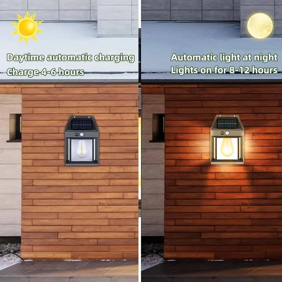 2 Set Outdoor Solar Wall Lamp