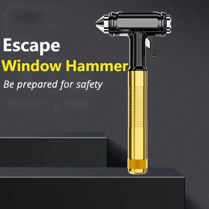 All Metal Car Safety Window Hammer Emergency Glass Breaker and Seat Belt Cutter