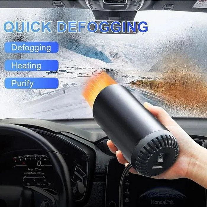 Heating Air Blower for Car Cup Holder, 360° Adjustable