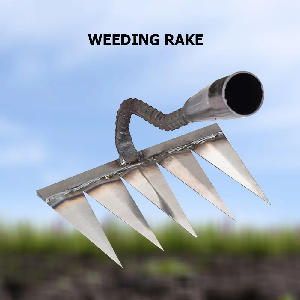 Iron Weeding Rake, Precision Carbon Steel Garden Tool