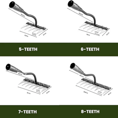 Iron Weeding Rake, Precision Carbon Steel Garden Tool