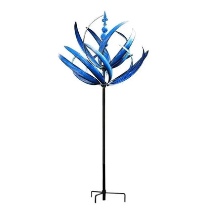 Garden Tulip Wind Spinner with 360-Degree Rotation and Iron Frame