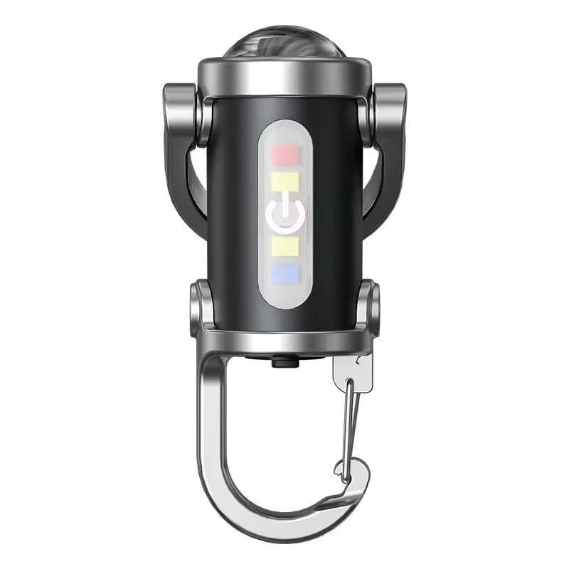 Portable Keychain Light with COB Flood and LED, 6 Brightness Modes