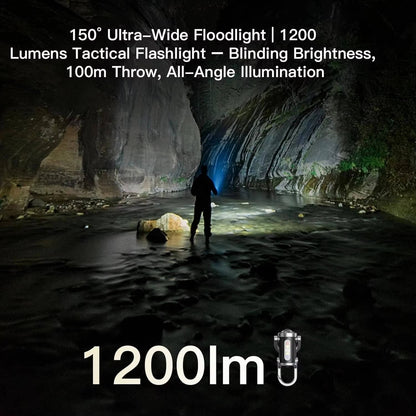Portable Keychain Light with COB Flood and LED, 6 Brightness Modes