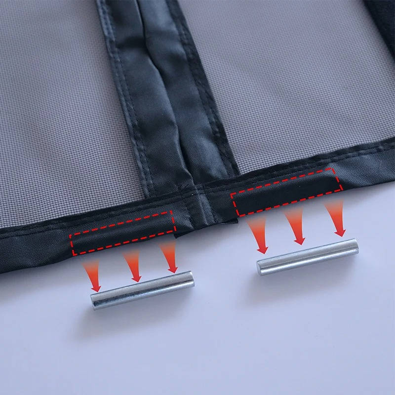 Magnetic Screen Door with Auto Close Panels and Polyester Mesh, Custom Fit