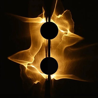 Adjustable Wall Sconce with Rotating Head and Reflective Metal Disc