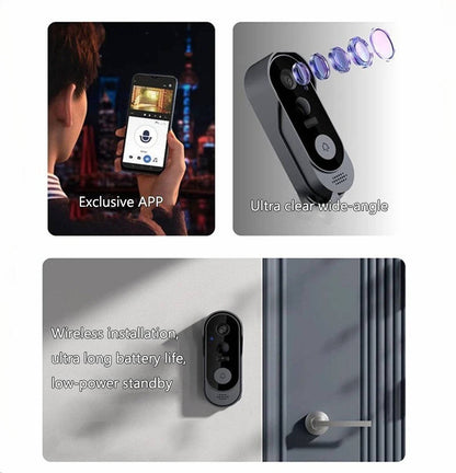 Smart Video Doorbell with Motion Detection and Night Vision, Local Storage