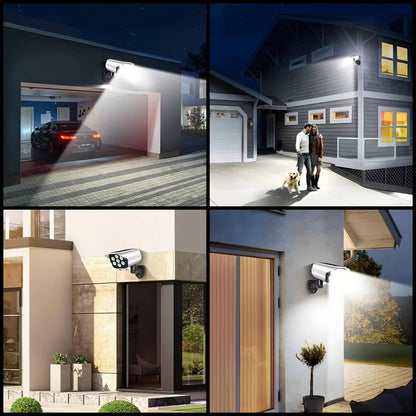 Solar Motion Sensor Floodlight with 77 LED Bulbs and 360-Degree Rotation, IP65 Waterproof