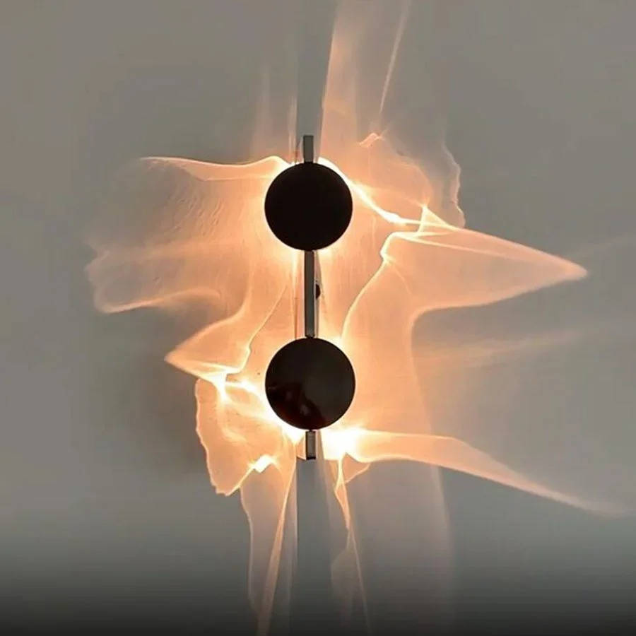 Adjustable Wall Sconce with Rotating Head and Reflective Metal Disc