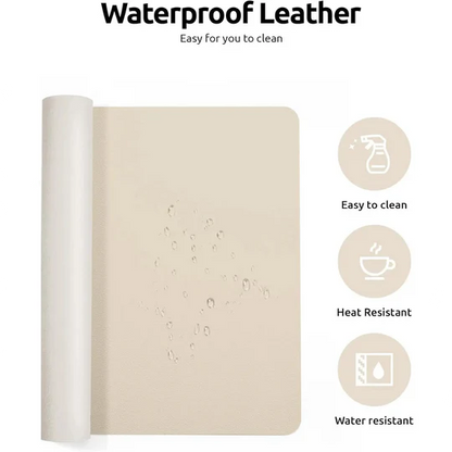 PU Leather Desk Protector, Waterproof Non-Slip Mat