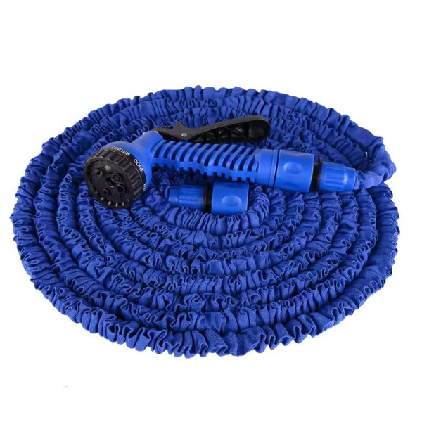 Expandable Garden Hose with Brass Connectors and Multi Pattern Spray Nozzle