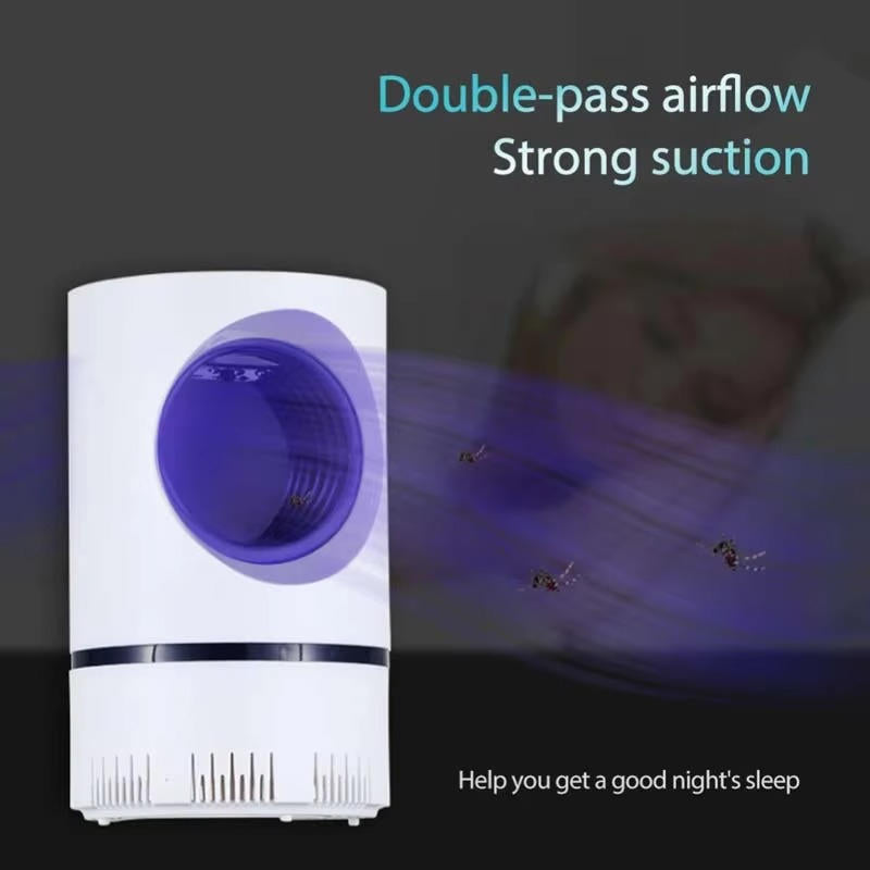 Silent UV Mosquito and Fly Trap with 6 LED Bulbs and Removable Collection Tray