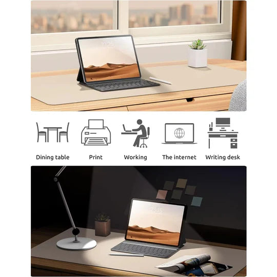 PU Leather Desk Protector, Waterproof Non-Slip Mat