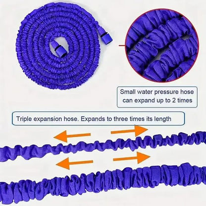 Expandable Garden Hose with Brass Connectors and Multi Pattern Spray Nozzle