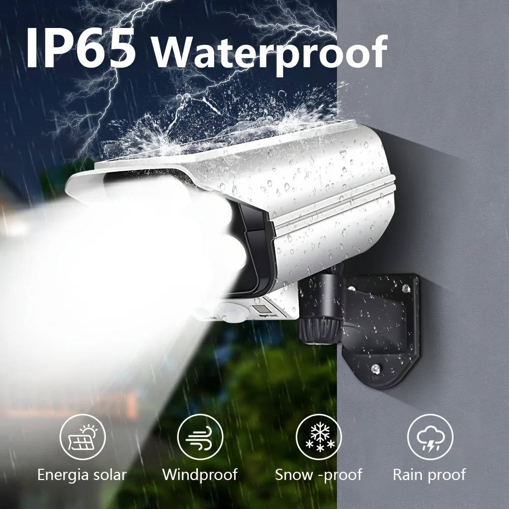 Solar Motion Sensor Floodlight with 77 LED Bulbs and 360-Degree Rotation, IP65 Waterproof