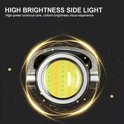 Portable Keychain Light with COB Flood and LED, 6 Brightness Modes