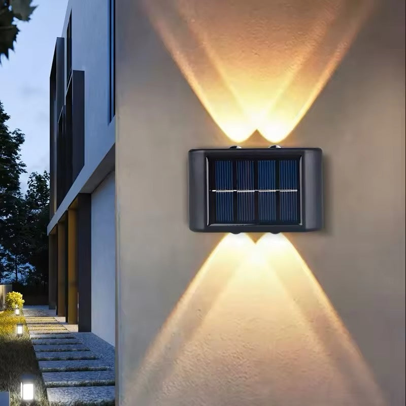 Solar LED Outdoor Wall Light with Warm White and Weatherproof Design