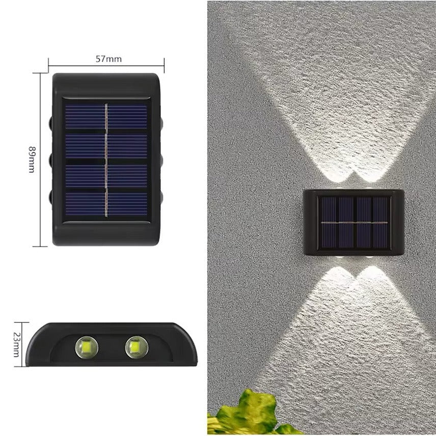 Solar LED Outdoor Wall Light with Warm White and Weatherproof Design