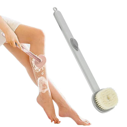 Back Scrubber with Gel Dispenser and Curved Handle, 14.2 Inch Reach