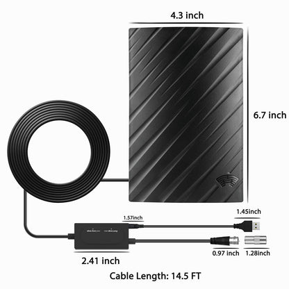 Indoor Digital Antenna with 600 Mile Reception and 4K Support
