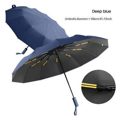 Foldable Umbrella with Reinforced Ribs and UV Blocking Canopy