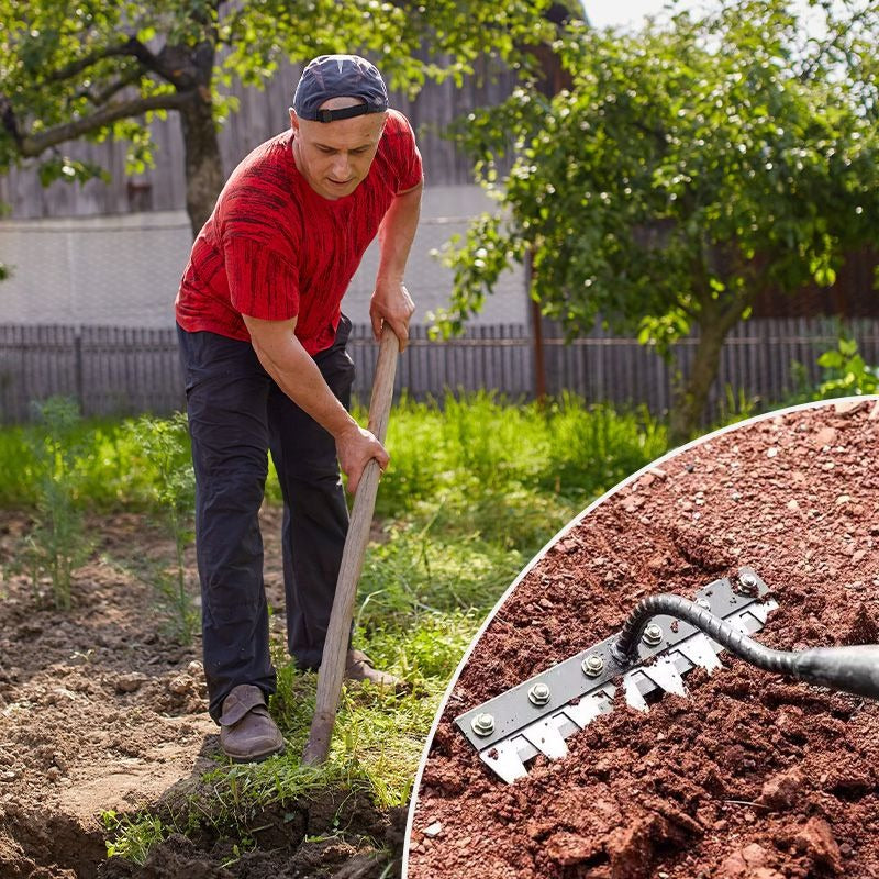 Versatile Handle Rake for Lawn with Detachable Teeth