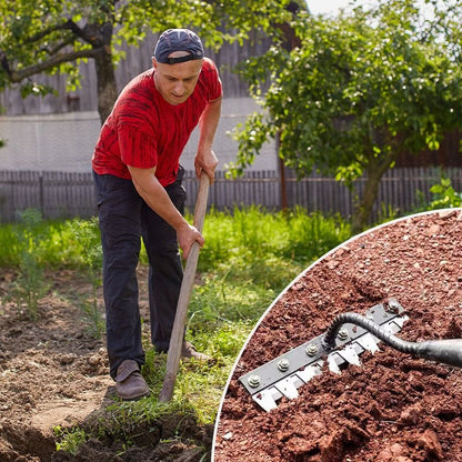 Versatile Handle Rake for Lawn with Detachable Teeth