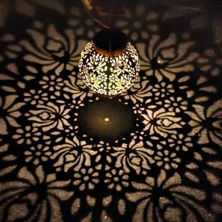 Solar LED Pendant Light with Wireless Remote and Adjustable Brightness, Water-Resistant