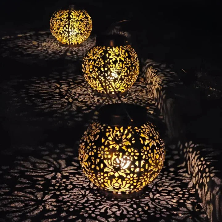 Solar LED Pendant Light with Wireless Remote and Adjustable Brightness, Water-Resistant