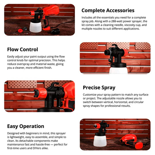 Portable Cordless Paint Sprayer for DIY and Professional Use