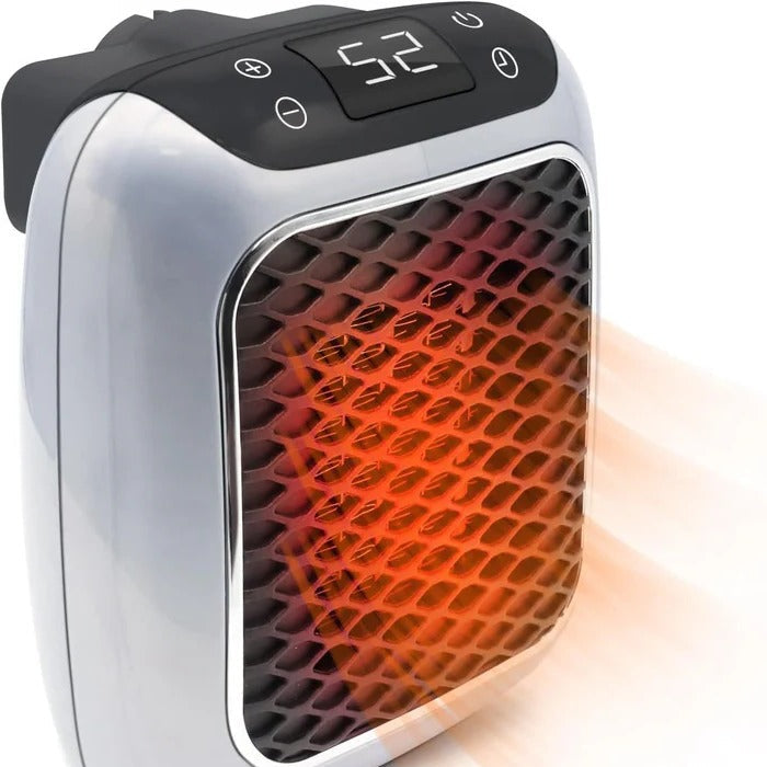800W Ceramic Electric Heater with Digital Thermostat and 12-Hour Timer
