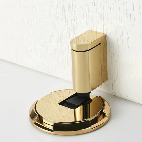 Adjustable Door Stopper with Zinc Alloy Construction and Dual Mounting Options