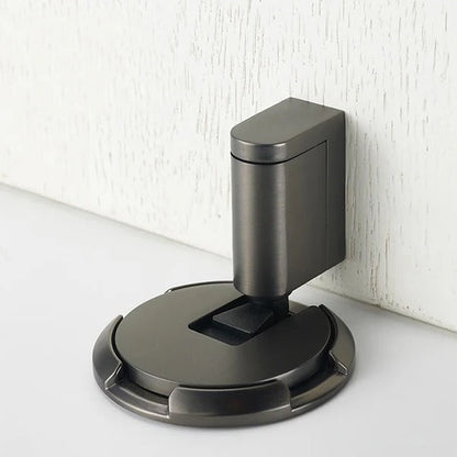 Adjustable Door Stopper with Zinc Alloy Construction and Dual Mounting Options