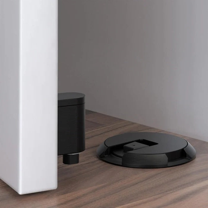 Adjustable Door Stopper with Zinc Alloy Construction and Dual Mounting Options