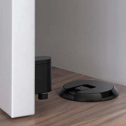 Adjustable Door Stopper with Zinc Alloy Construction and Dual Mounting Options