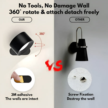 Adjustable LED Wall Light with Touch Control and 3 Color Temperatures