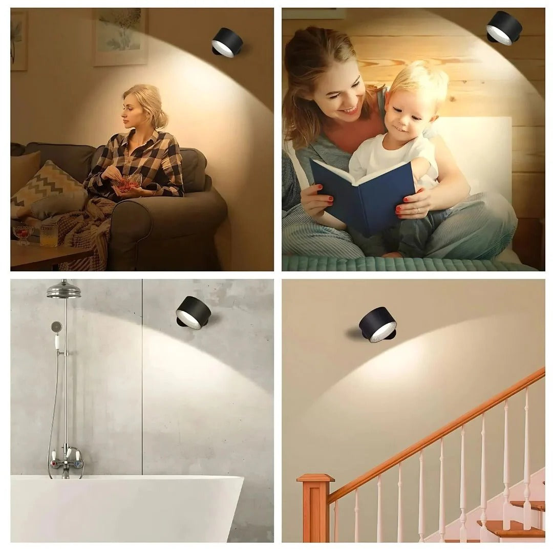 Adjustable LED Wall Light with Touch Control and 3 Color Temperatures