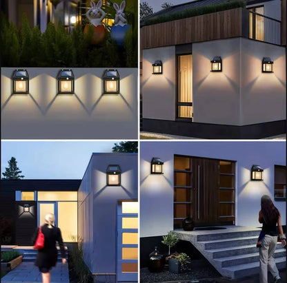 2 Set Outdoor Solar Wall Lamp