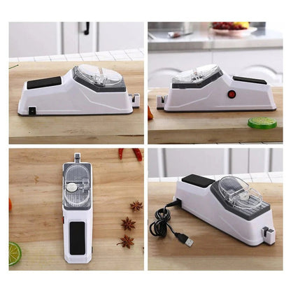 Electric Knife Sharpener, USB Rechargeable Cordless Design