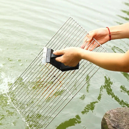 3 in 1 Right Angle Barbecue Grill Brush with Brass Wires