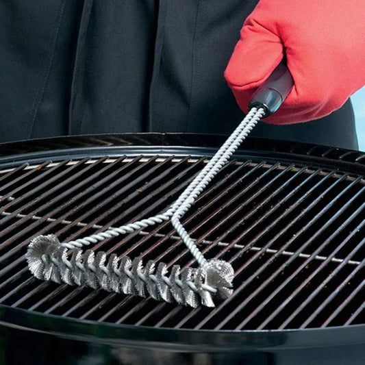 Stainless Steel Barbecue Grill Brush with Long Handle Cleaner
