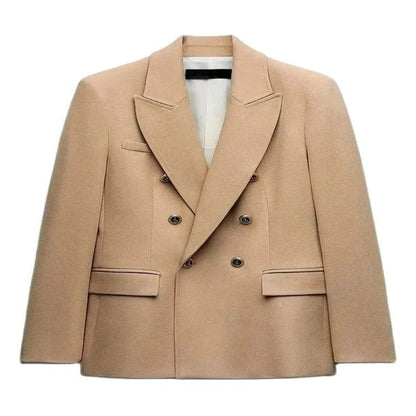Elegant Women’s V-Neck Blazer with Fitted Silhouette