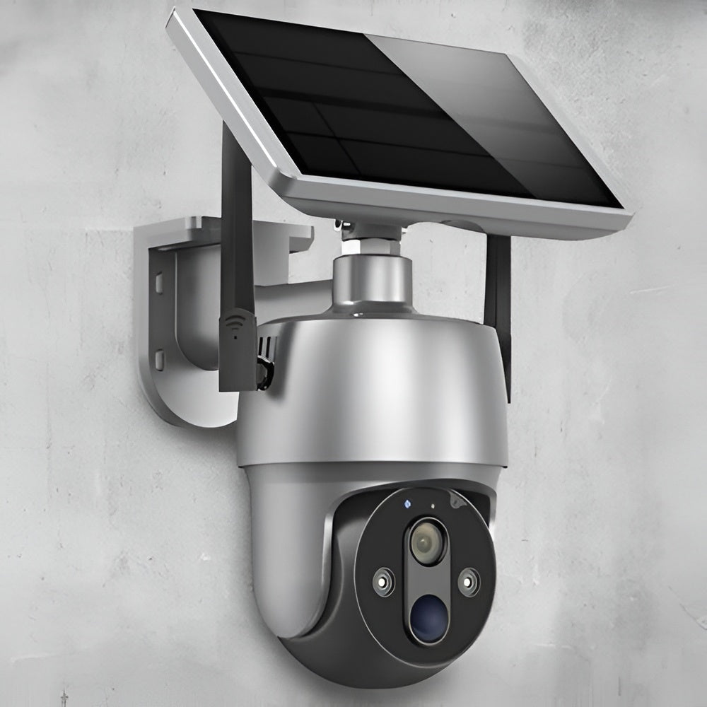 Outdoor Smart Camera with Solar Panel and 355 Degree Rotation, 1080P Night Vision